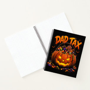Lustiger Papa-Steuer Halloween-Kürbis Notizblock