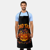Lustiger Papa-Steuer Halloween-Kürbis Schürze (Getragen)
