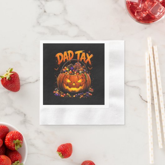 Lustiger Papa-Steuer Halloween-Kürbis Serviette (Beispiel)