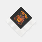 Lustiger Papa-Steuer Halloween-Kürbis Serviette (Ecke)