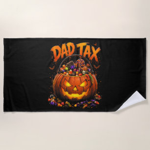 Lustiger Papa-Steuer Halloween-Kürbis Strandtuch