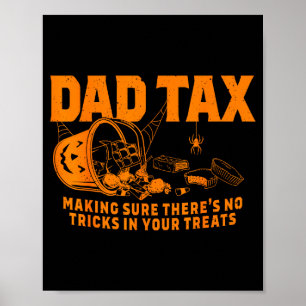 Lustiger Papa Steuer Halloween Poster