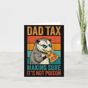 Lustiger Papa Steuer Opossum Pizza Design Sarkasti Karte