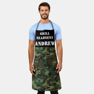 Lustiger Papa Tarnung Grill Sergeant Schürze