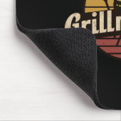 Lustiger Papa Vintage-Design Grillmaster Vatertag Mousepad (Ecke)
