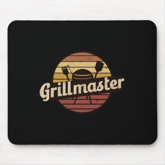 Lustiger Papa Vintage-Design Grillmaster Vatertag Mousepad (Vorne)