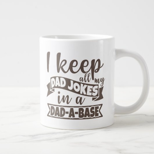 Lustiger Papa-Witz Computer IT-Ingenieur Dada-Date Jumbo-Tasse (Rechts)