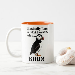 Lustiger Papageientaucher Seevogel Zweifarbige Tasse