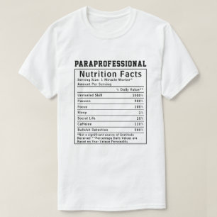 Lustiger Paraprofessioneller Ernährungsfakten-Erzi T-Shirt