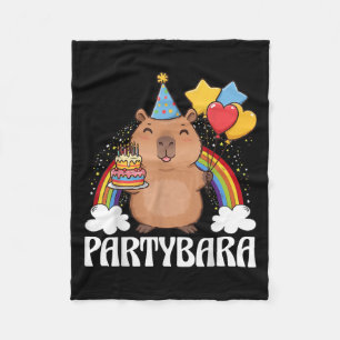 Lustiger Partybara Capybara Alles Gute zum Geburts Fleecedecke