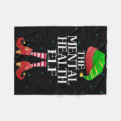 Lustiger passender Weihnachts-Pyjama für Elfengrup Fleecedecke (Vorderseite (Horizontal))