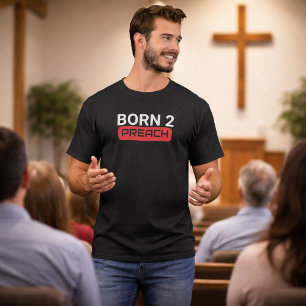 Lustiger Pastor, geboren um zu predigen T-Shirt