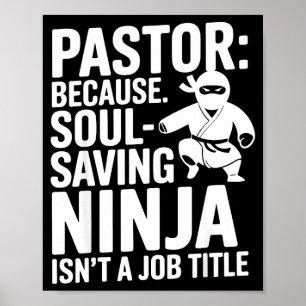 Lustiger Pastor Humor Christlicher Glaube Führungs Poster