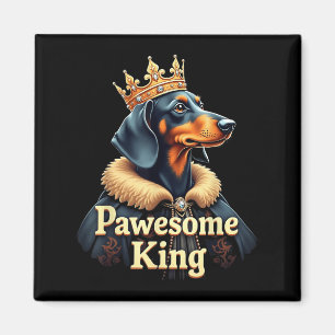 Lustiger Pawesome Dachshund-König-Hund Wiener Art  Magnet