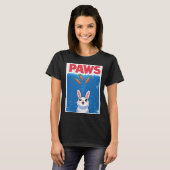 Lustiger PAWS-Hase Hai T-Shirt (Vorne ganz)