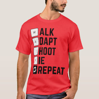 Lustiger PC-Spieler Computer-Nerd WASD Gaming-Mädc T-Shirt