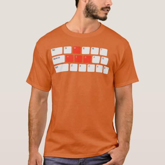Lustiger PC-Videospieler WASD Gamingees Junge T-Shirt (Vorderseite)