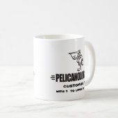 Lustiger Pelikan Kaffeetasse (VorderseiteRechts)