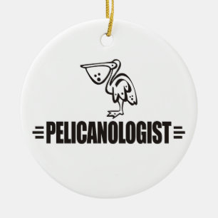Lustiger Pelikan Keramikornament