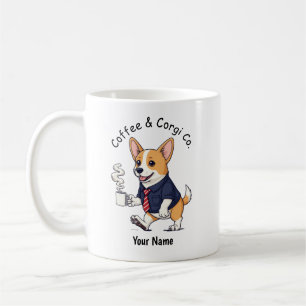 Lustiger Pembroke Welsh Corgi Geschäftsanzug Kaffe Kaffeetasse