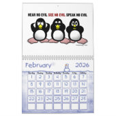 Lustiger Penguins-Kalender-Cartoon Kalender (Feb 2026)