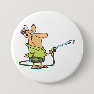 Lustiger pensionierter Arzt Gartenarbeit Gartensch Button