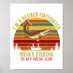 Lustiger pensionierter Feuerwehrmann Neuer Job Mus Poster