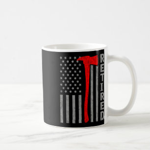 Lustiger pensionierter Feuerwehrmann USA-Flagge Fe Kaffeetasse