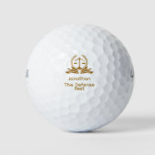 Lustiger pensionierter Strafverteidiger Golfball (Vorderseite)