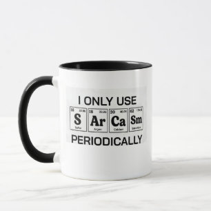 Lustiger Periodensystem-Tasse Sarkasmus-Becher - L Tasse
