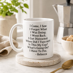Lustiger personalisierter 60. Geburtstag Kaffeetasse