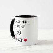 Lustiger personalisierter 60. Geburtstag Tasse (Vorderseite Links)