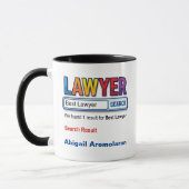Lustiger personalisierter bester Anwalt Tasse (Links)