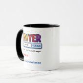 Lustiger personalisierter bester Anwalt Tasse (Vorderseite Links)