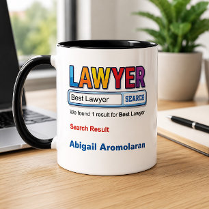 Lustiger personalisierter bester Anwalt  Tasse