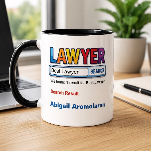 Lustiger personalisierter bester Anwalt Tasse