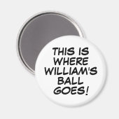 Lustiger personalisierter Comic-Golfballmarker Magnet (Vorderseite/Rückseite)
