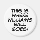 Lustiger personalisierter Comic-Golfballmarker Magnet (Vorne)