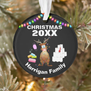 Lustiger personalisierter Covid-Weihnachtsbaum 202 Ornament