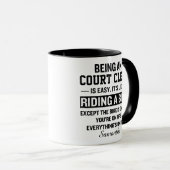 Lustiger Personalisierter Gerichtsbeamter Tasse (VorderseiteRechts)