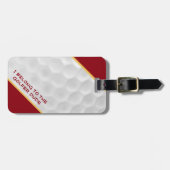 Lustiger personalisierter Golf-Ball-Gepäck-Umbau Gepäckanhänger (Vorderseite horizontal)