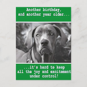 Lustiger personalisierter Hunde-Foto-Geburtstag    Postkarte