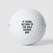 Lustiger personalisierter Monogramm verlorener Gol Golfball (Vorderseite)