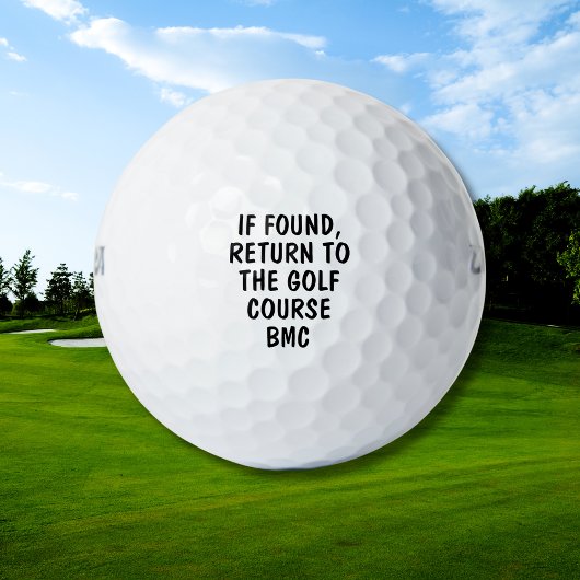 Lustiger personalisierter Monogramm verlorener Gol Golfball