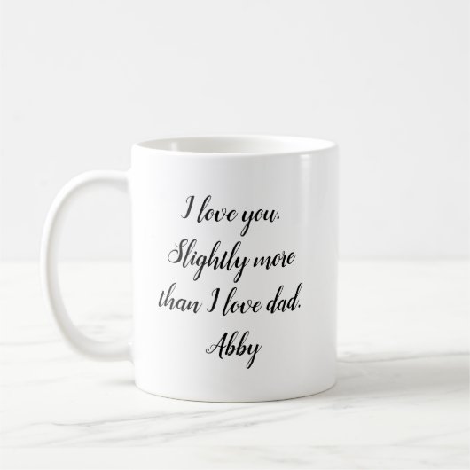 Lustiger personalisierter Muttertag Kaffeetasse (Links)
