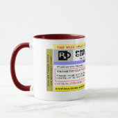 Lustiger personalisierter Rx Verordnungs-Kaffee Tasse (Links)