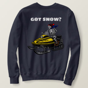 Lustiger personalisierter Schneemobil-Skelettfahre Sweatshirt