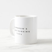Lustiger personalisierter Überdenker-Humor-Zitat Kaffeetasse (Vorderseite Links)