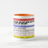 Lustiger personalisierter Verordnungs-Kaffee Tasse (Zentrum)