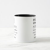 Lustiger persönlicher Trainingsplan-Manager Defini Tasse (Zentrum)